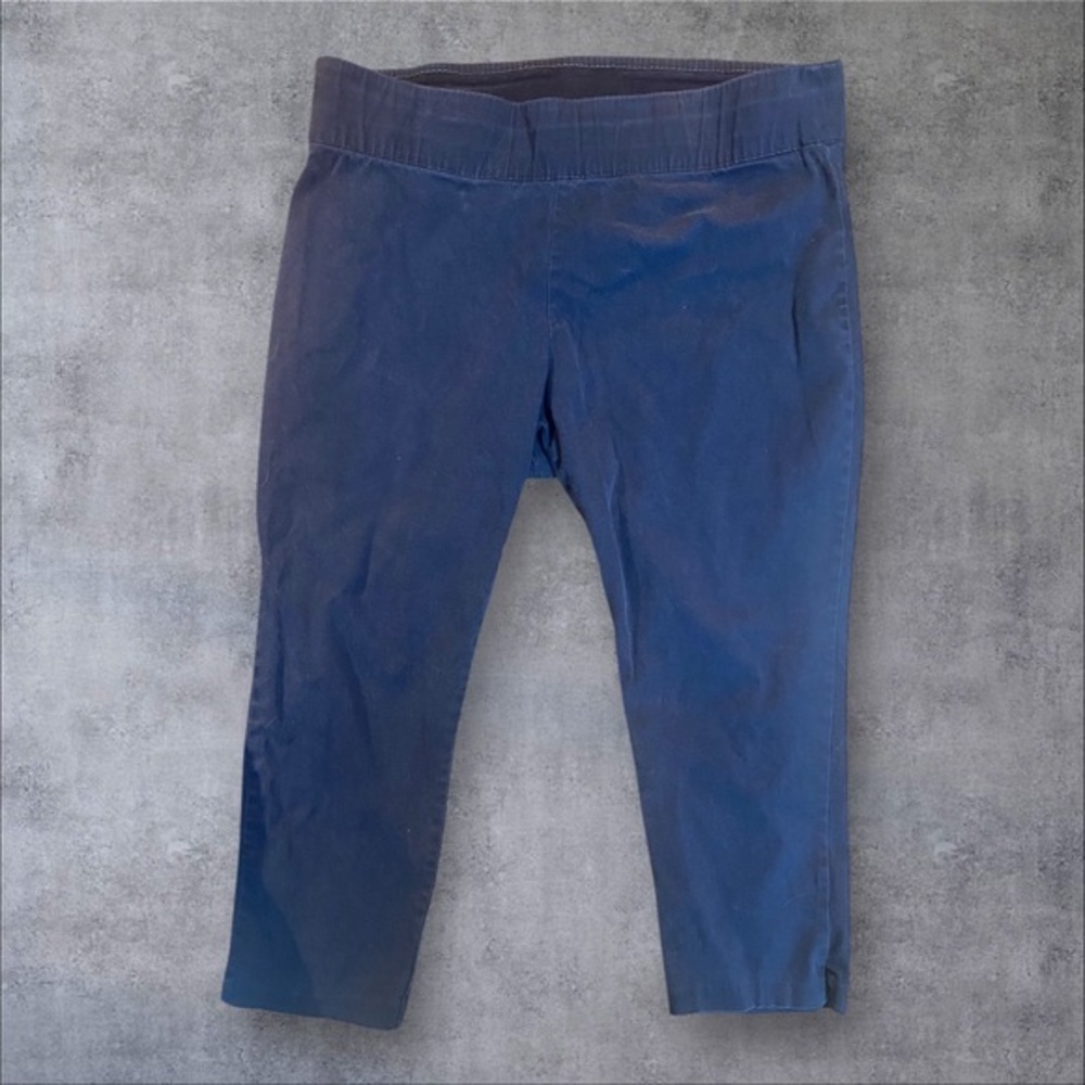Navy Women's WOW Pull-On Cropped Plus Size Pants. Size 22